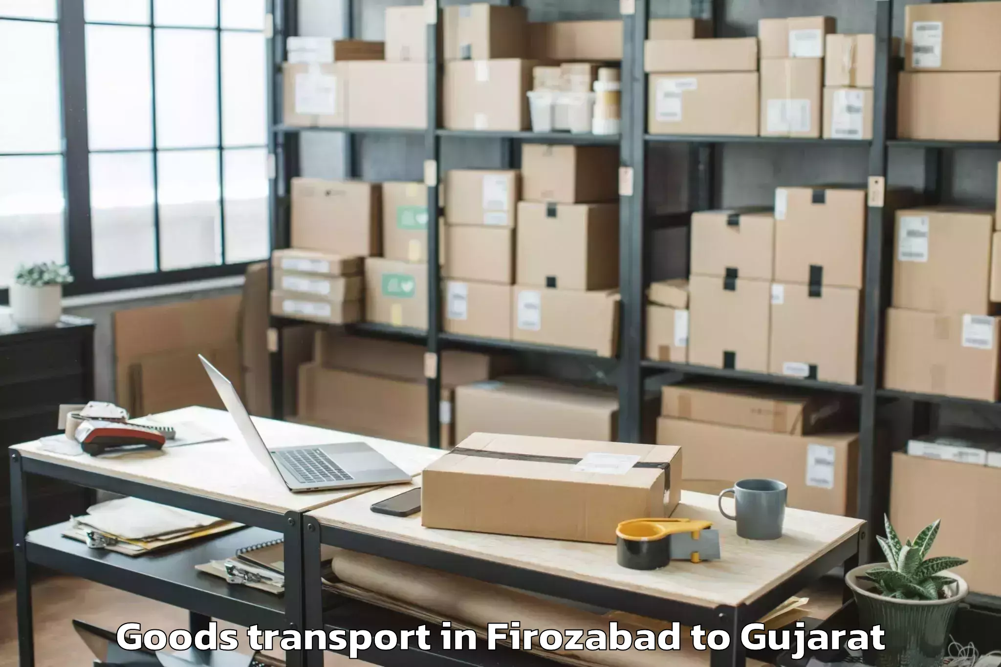 Book Your Firozabad to Olpad Goods Transport Today